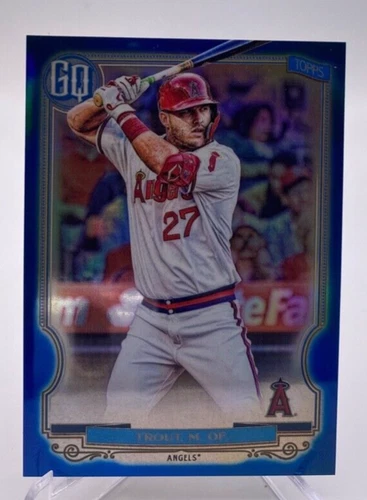 MIKE TROUT 27/99 HIS JERSEY NUMBER 2020 TOPPS GYPSY QUEEN CHROME BLUE REFRACTOR