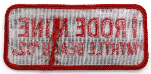 2002 "I Rode Mine" Myrtle Beach, SC Harley-D MC Rally Jacket/Vest Embr Patch Red - Picture 5 of 6