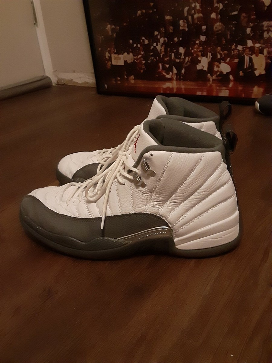 Jordan 12 Retro 'White Dark Grey' - Size 12 ( 130690-160 Jordan 12 Retro 'White Dark Grey' - Size 12 ( 130690-160