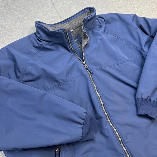 Lands End Squall Jacket Mens 4XL Blue Fleece Lined Windbreaker Waterproof Bomber - Picture 2 of 18