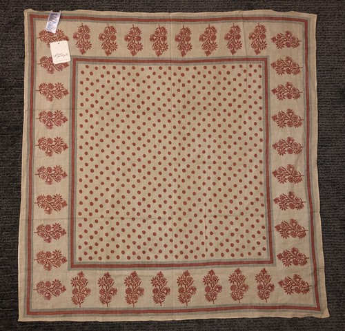 NWT Free People Marigold Dot Floral Printed Scarf Bandana Rayon Cotton 29”x29” - Picture 2 of 6
