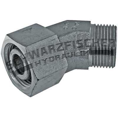 Einstellbare Winkelverschraubung 45° Hydraulik Baureihe L Größe wählbar
