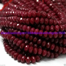 15 Inch Natural Faceted Brazil Red Jade Gemstone Rondelle Loose Beads 2x4/5x8mm