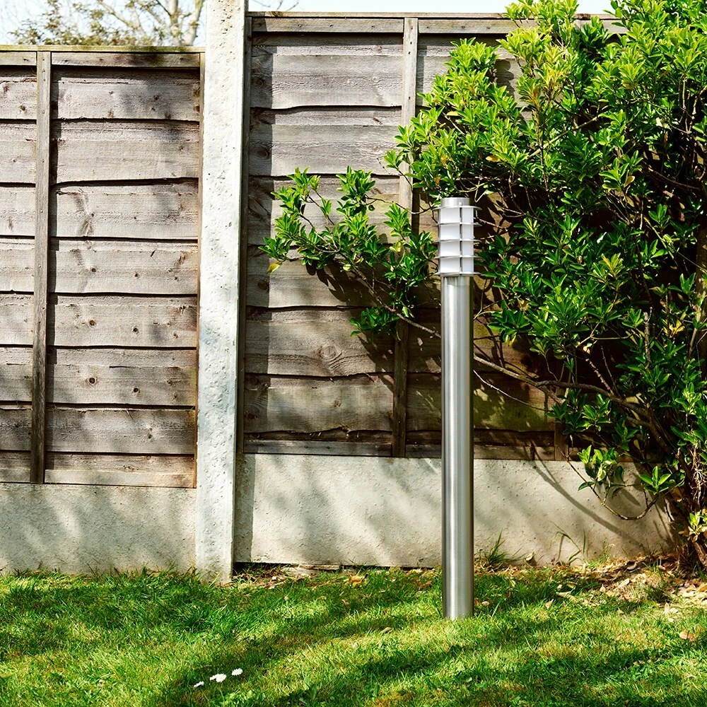 Modern Outdoor Garden Lighting IP44 Stainless Steel Bollard 450mm 1000mm Lights - Picture 9 of 10