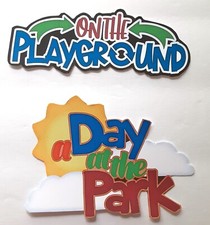 3D UPick Day at Park On Playground Titles Summer Scrapbook Card Embellishment