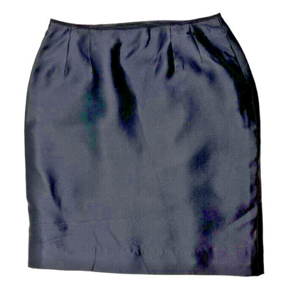 Carlisle Black Silk Blend Straight Skirt Career Old Money Minimalist Size 8
