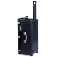 Black  Tan Pelican 1646 Air case No Foam. With wheels.