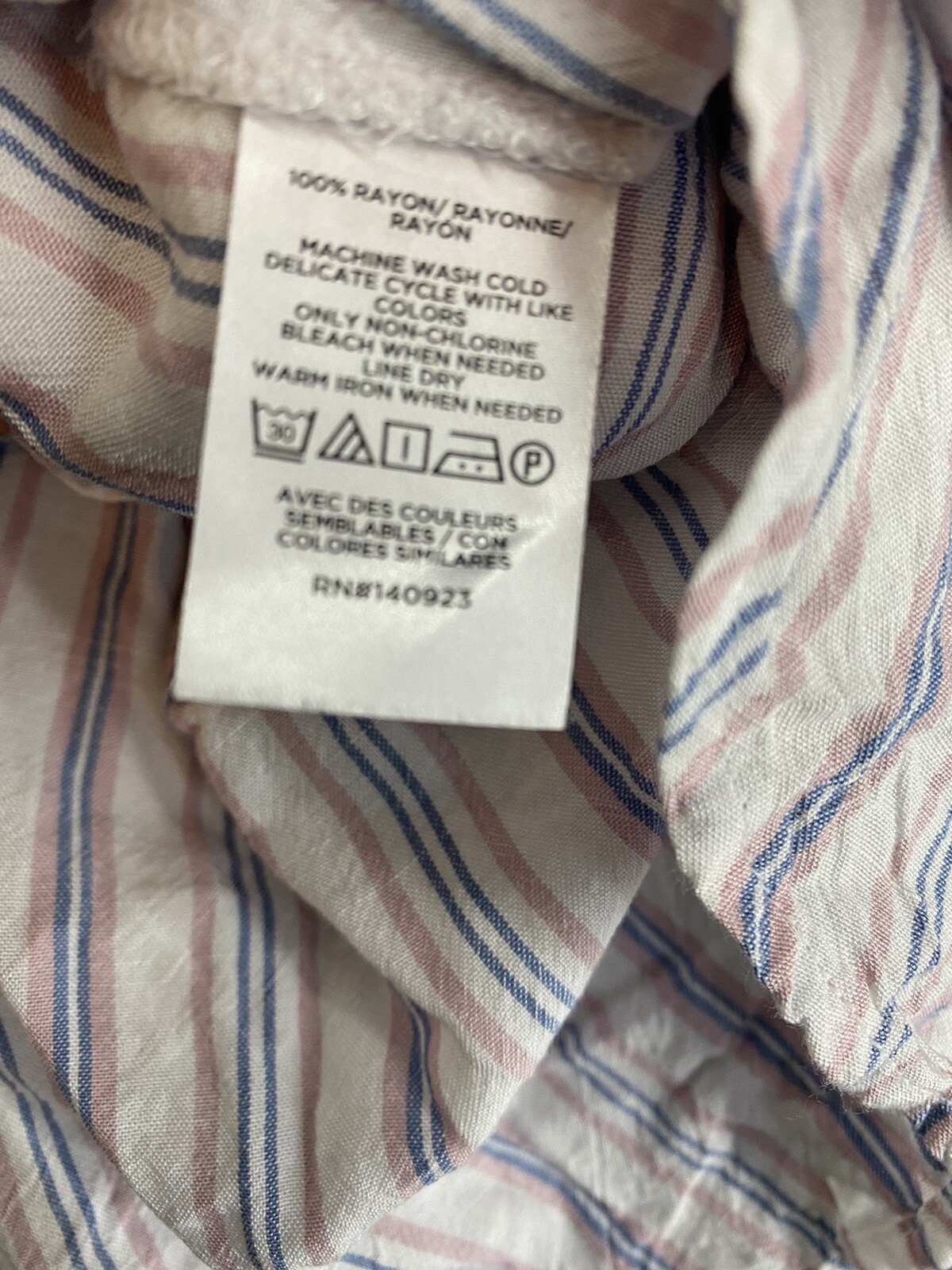 Loft Top Striped Multicolor Button Down Cap Sleev… - image 12