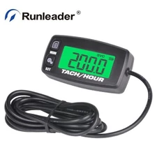 Digital Hour Meter Tach RPM Alert Maintenance Reminder For Lawn Mower Generator