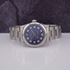 Rolex Oyster Perpetual 31mm Stainless Steel Blue Dial Watch 77080