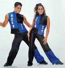 UNISEX Adult Large Jazz Dance Costume KICK IT Hip Hop