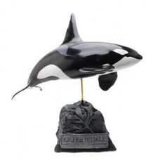 Kaiyoukoubou Killer Whale orca Real Figure Fish Carving From Japan F/S