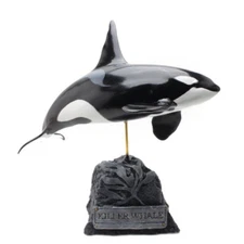 Kaiyoukoubou Killer Whale orca Real Figure Fish Carving From Japan F/S