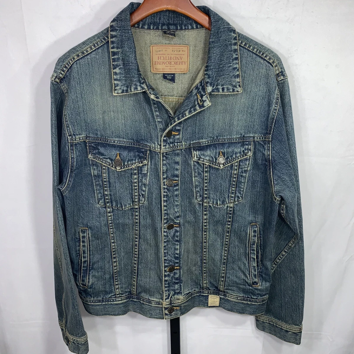 Abercrombie denim jacket mens cheap
