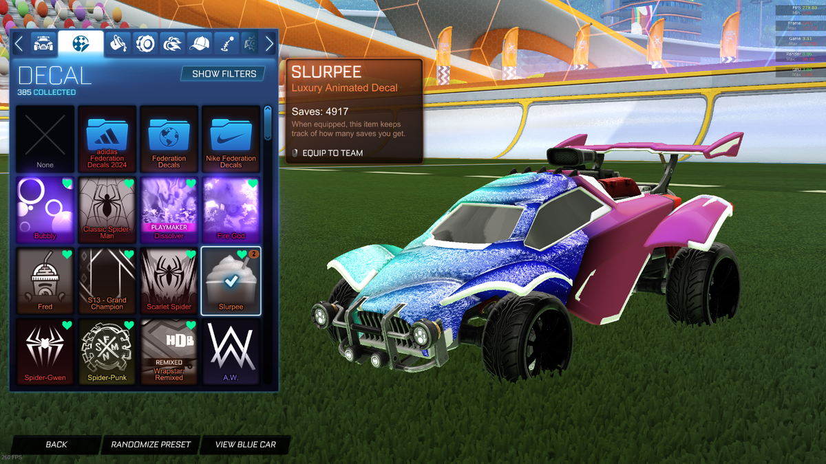 STEAM] Rocket League Account w/ Slurpee DECAL Multiple GC