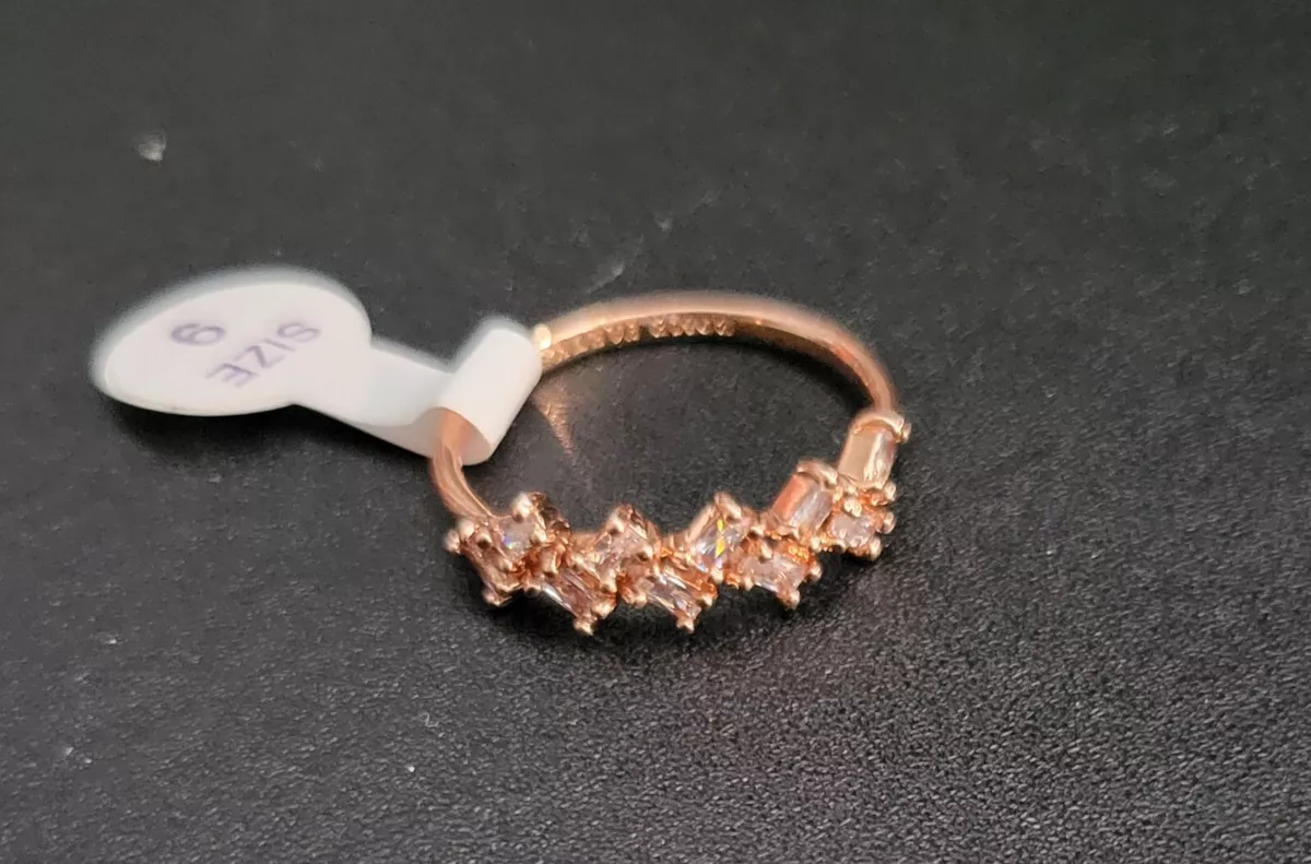 Bomb Party Ring RBP5672 Staring Back at Me Size 9 Rose Gold Diamond CZ 