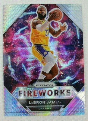 LeBron James 2020-21 Panini Prizm Fireworks Silver Hyper Prizm #29