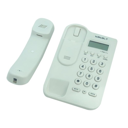 Telefono fisso di base con cavo, telefono ID chiamante semplice FSK/DTMF con LCD inc... - Foto 3 di 5