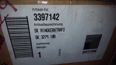 RITTAL Sk 3397.142 Rbk Trafo 234 477 Transformer 1450VA 115V Pri X 230V Sec