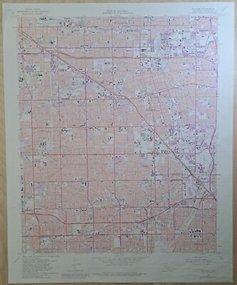 Anaheim Quad CA 1981, Buena Park, Garden Grove,  7.5 ser. VTG USGS Topo Map
