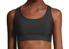 Hanes Women's Sports Bra Racerback Compression Activewear Cool Comfort BLACK XL