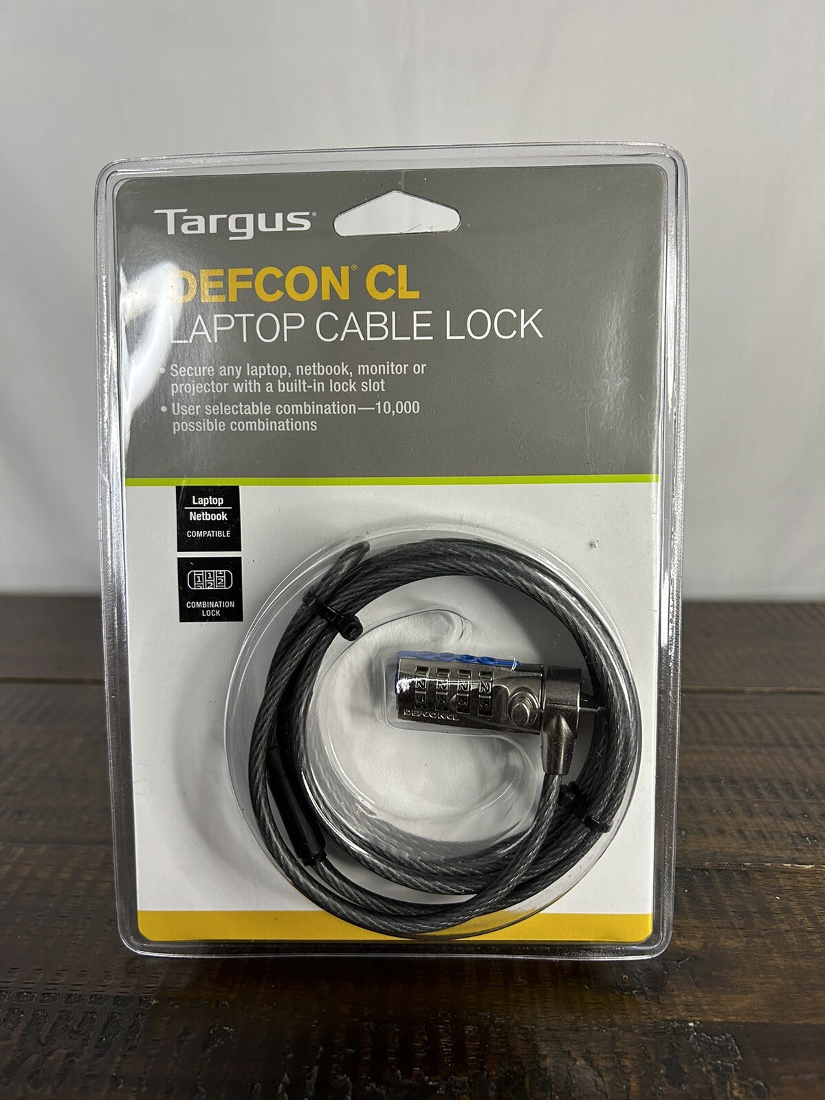 NEW Targus Defcon CL Laptop Cable Lock PA410U Combination Lock | eBay