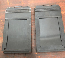 Lot of 2 Graflex Graphic Type 5 Cut Film Holders 2 1/4 x 3 1/4 with DarkSlides