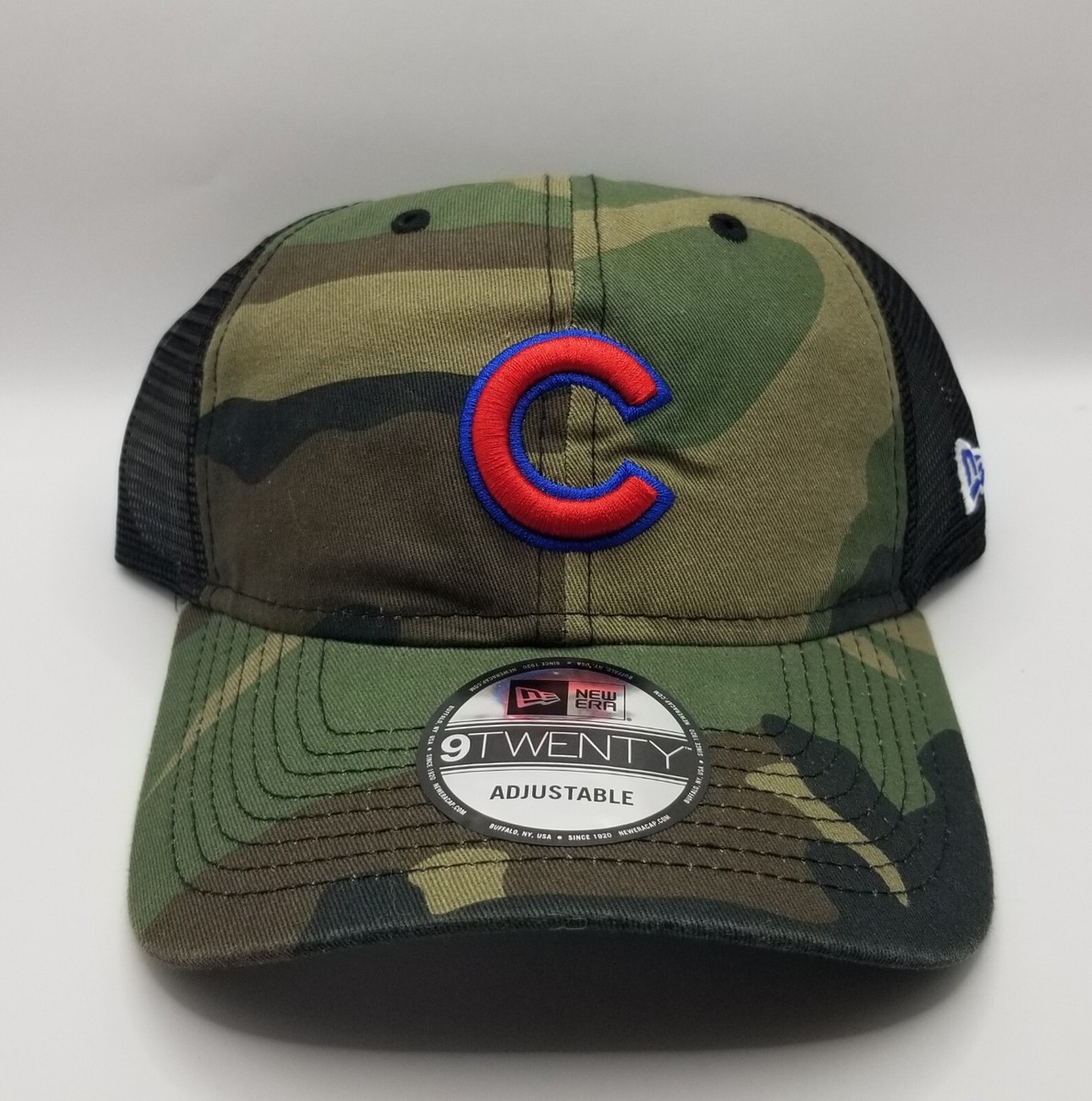 New Era 9TWENTY Camo Chicago Cubs Trucker Snapback Hat NEW/NWT