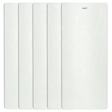 DALIX Silky Vertical Window Blinds Premium Textured Set 5 Pack Qty / White