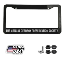 Manual Gearbox Society Manual Transmission Stick Shift Car License Plate Frame