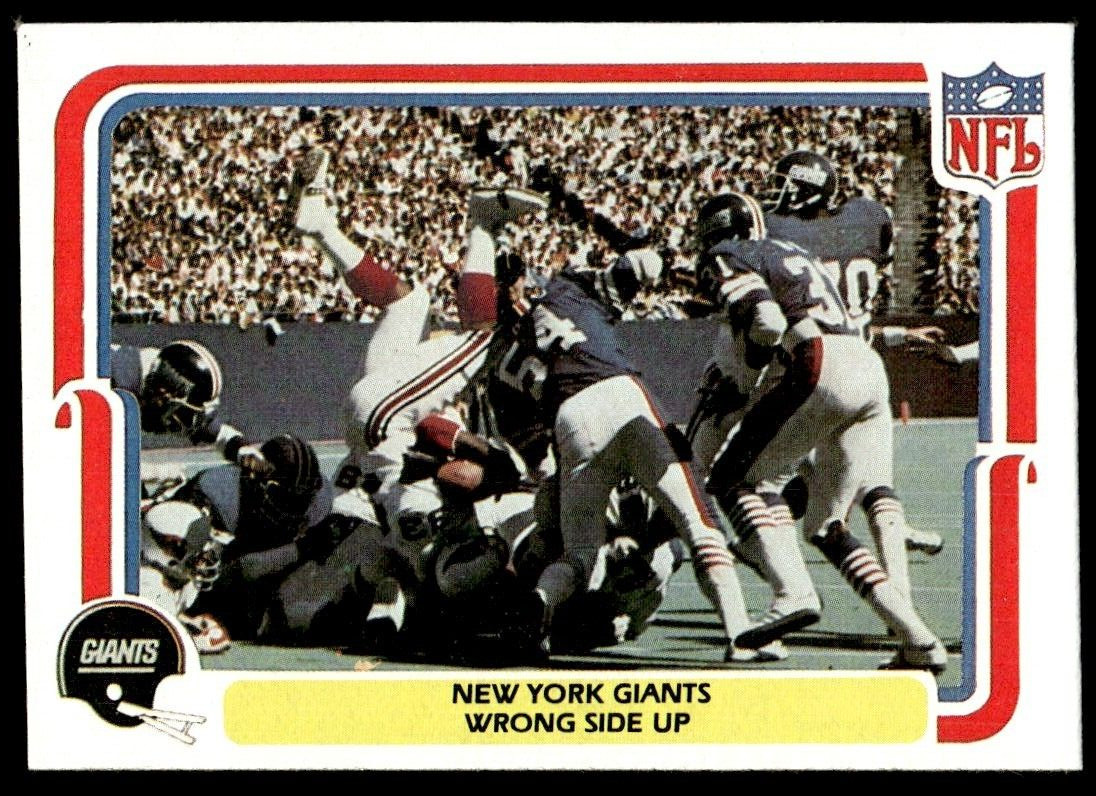 1980 Fleer Team Action New York Giants Wrong Side Up #36