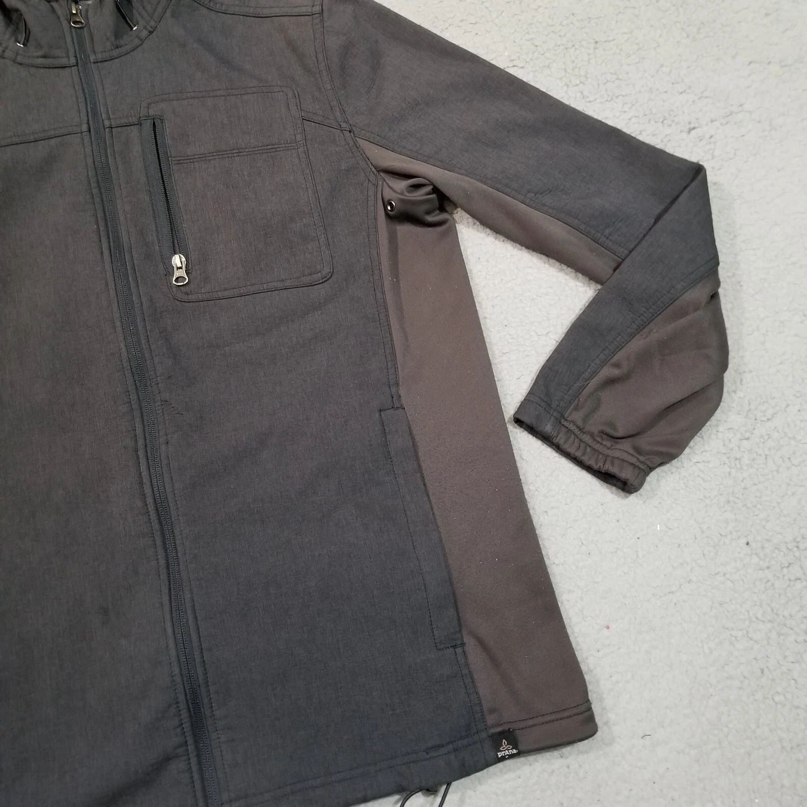 prana hooded water repellent soft shell hiking outdoors jacket