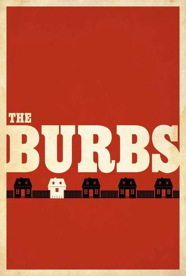 Póster - La película Burbs, arte antiguo moderno minimalista retro, 3 tamaños Foto 2 de 4