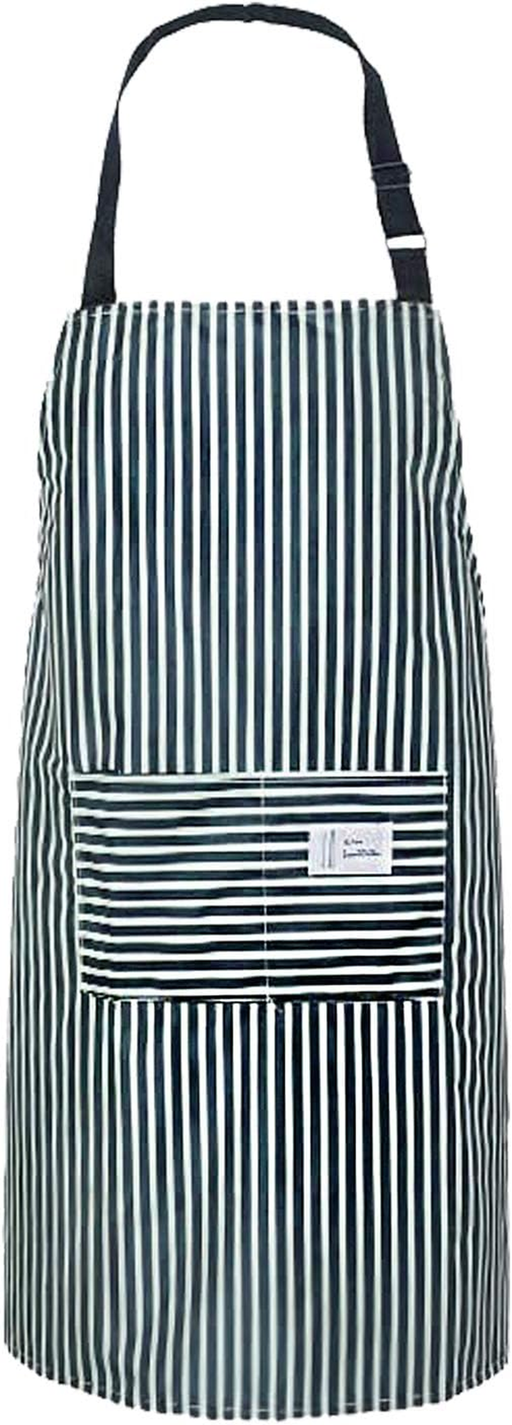 PVC Apron Kitchen Apron Waterproof Vinyl Cooking Apron with Pockets Wipe Clean A