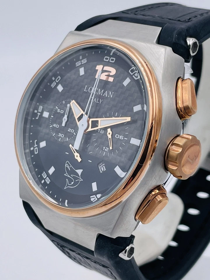 Reloj Locman Mare Cronógrafo Acero/Dorado 555AOK/641 44Mm Cuero Descuento Nuevo Foto 2 de 4