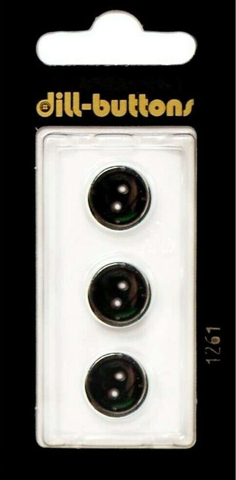 Dill Buttons ~ (1261) - 1/2" - 3 ct