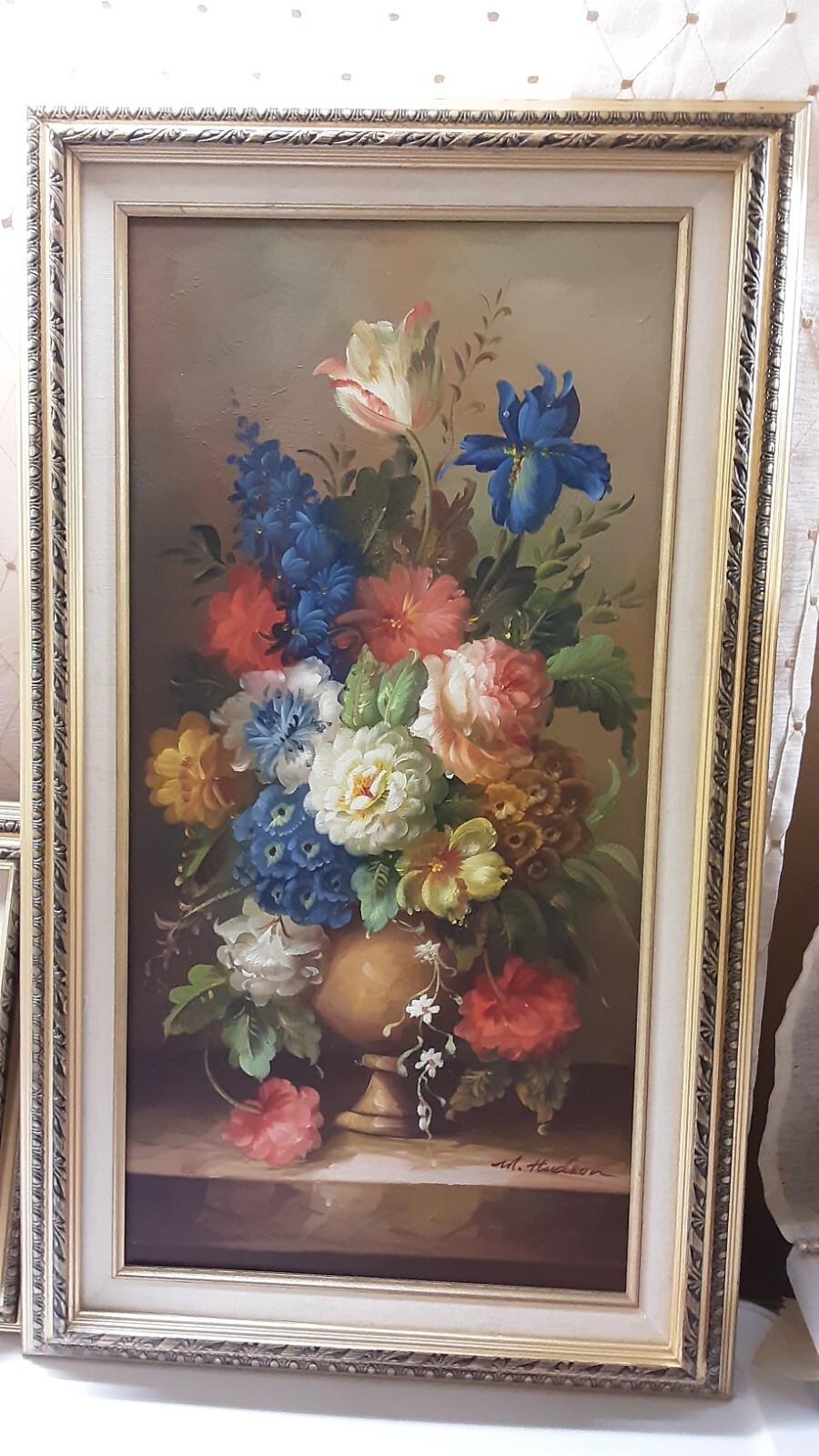 Preowned Vintage Estate Floral Oil Paintings Signed eBay