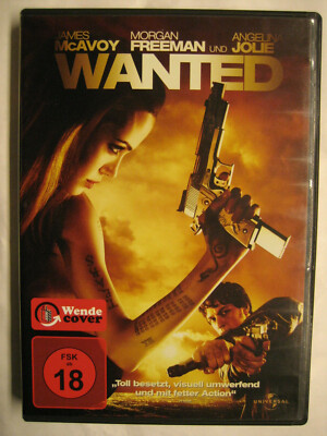 WANTED - DVD - JAMES MCAVOY MORGAN FREEMAN ANGELINA JOLIE - FSK 18