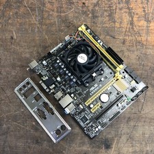 Asus A55BM-E ATX Socket FM2 Motherboard AMD A4-6300 w/RAM CPU I/O Shield WORKS