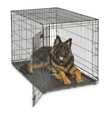 MidWest Homes for Pets Newly Enhanced Single  Double Door iCrate Dog Crate, ...