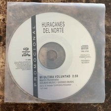 LOS HURACANES DEL NORTE -MI ULTIMA VOLUNTAD- PROMO 1996 MEXICAN CD SINGLE