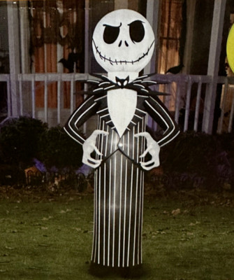 NIB Gemmy Disney 7' Tall JACK SKELLINGTON LED Airblown Inflatable ...