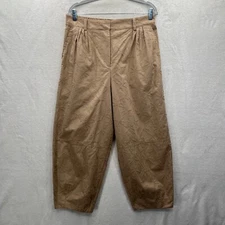 House of Harlow 1960 Embroidered Palm Tree Print Cropped Pants Barrel Wide Leg