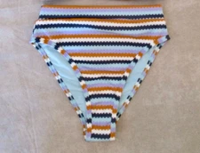 NEW L*SPACE 'Over the Moon' Striped Frenchi Bikini Bottoms Size XS $112