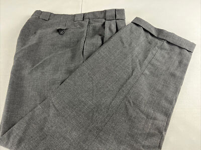 Calvin Klein Men's Dark Grey Wool Dress Pants 36X31 $98