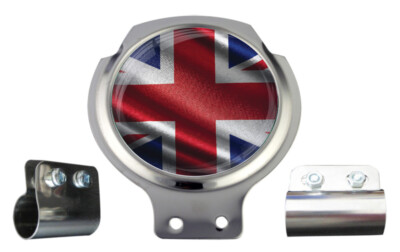 Union Jack strukturierte Flagge Roller Bar Abzeichen - KOSTENLOSE HALTERUNG & BEFESTIGUNGEN