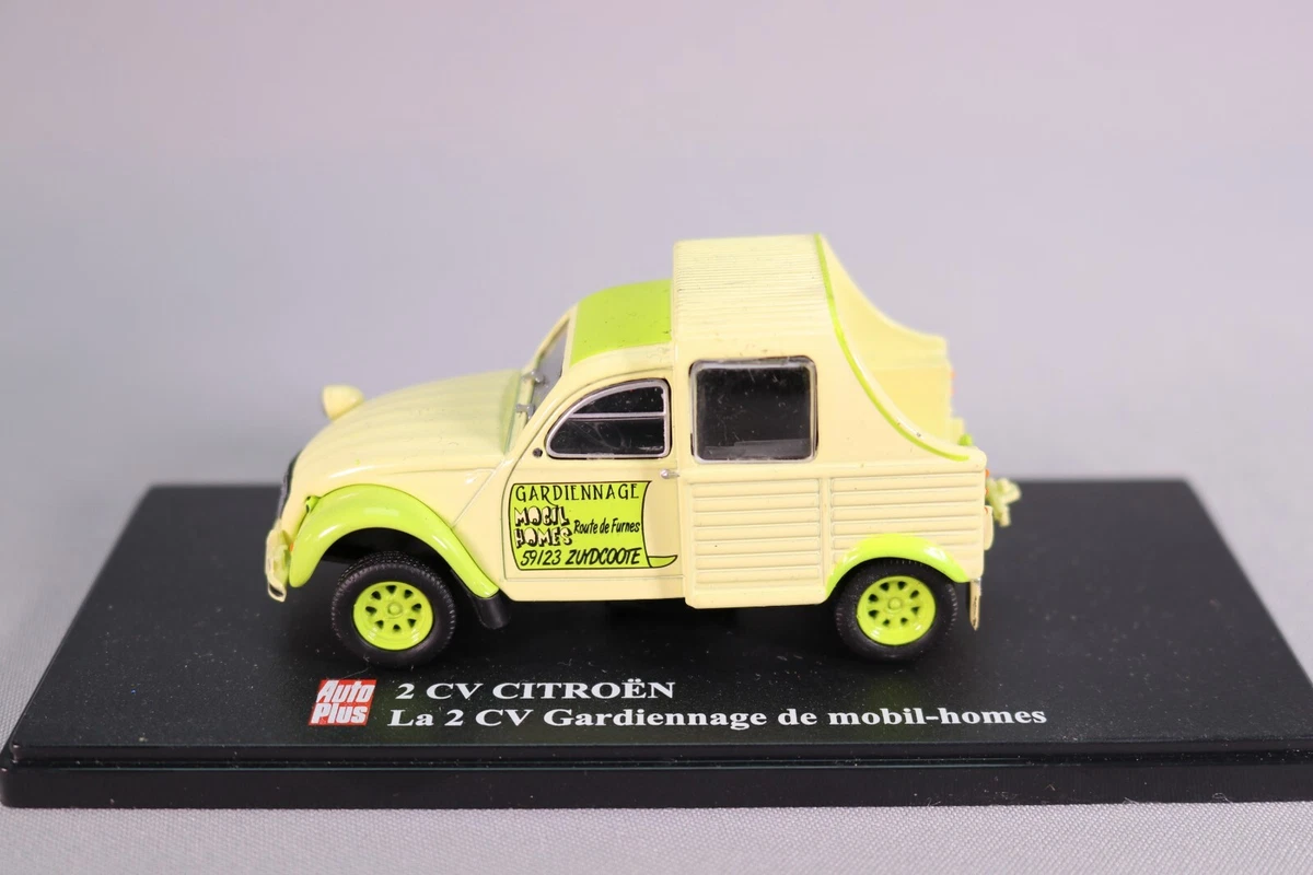 Eligor 1/43 Citroën 2CV AKS 400 - 6 Glaces - Jaune Pâle - Occasion Boîte Plexi