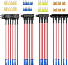 24 Pcs 12V Car Add-a-Circuit Fuse Tap Holder Standard Mini Micro2 and Low
