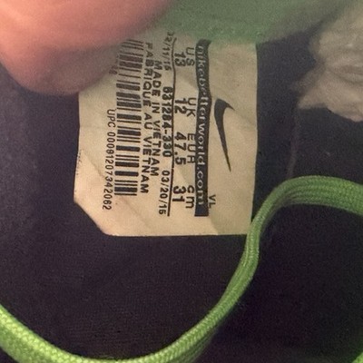 Size 13 Nike Tiempo Rio II Astro Green Black Mens Football  display picture 1