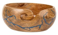 Wooden Yarn Bowl for Knitting Crochet Bowl for Yarn, Yarn Medium 7x7x3 inch 